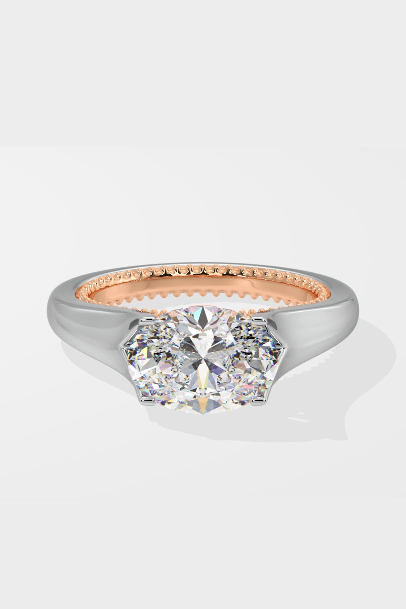 1.5 ct East-West Oval Solitaire Ring