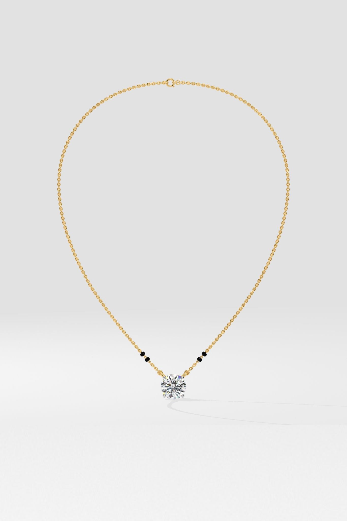 1 ct Solitaire Mangalsutra