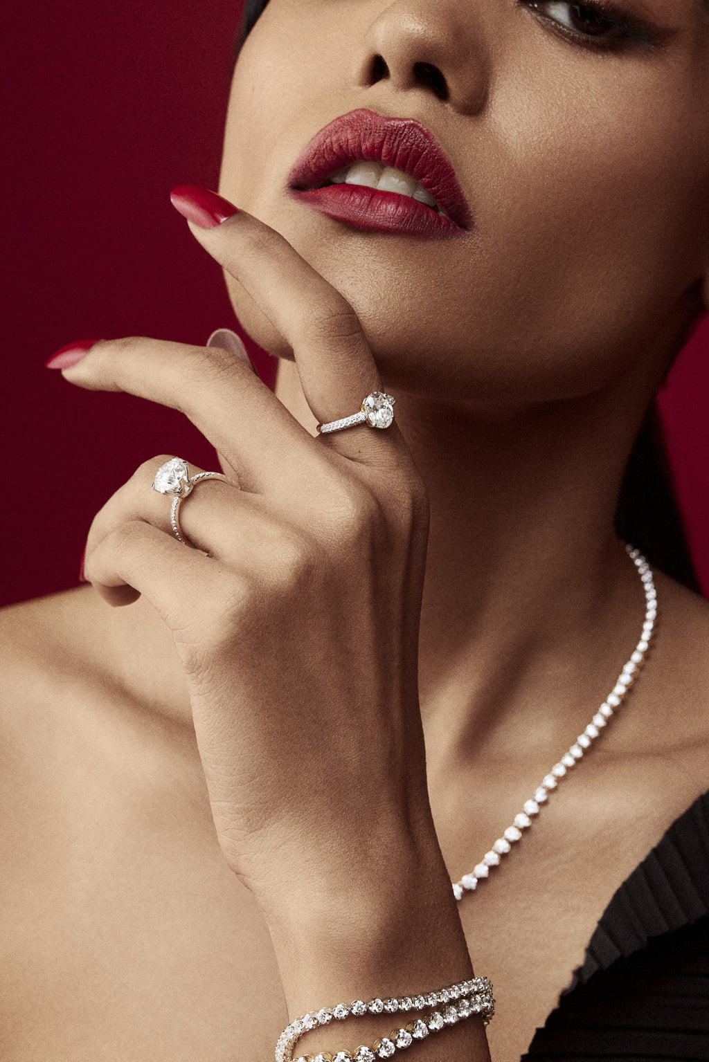 1.5 ct Oval Dome Pave Ring