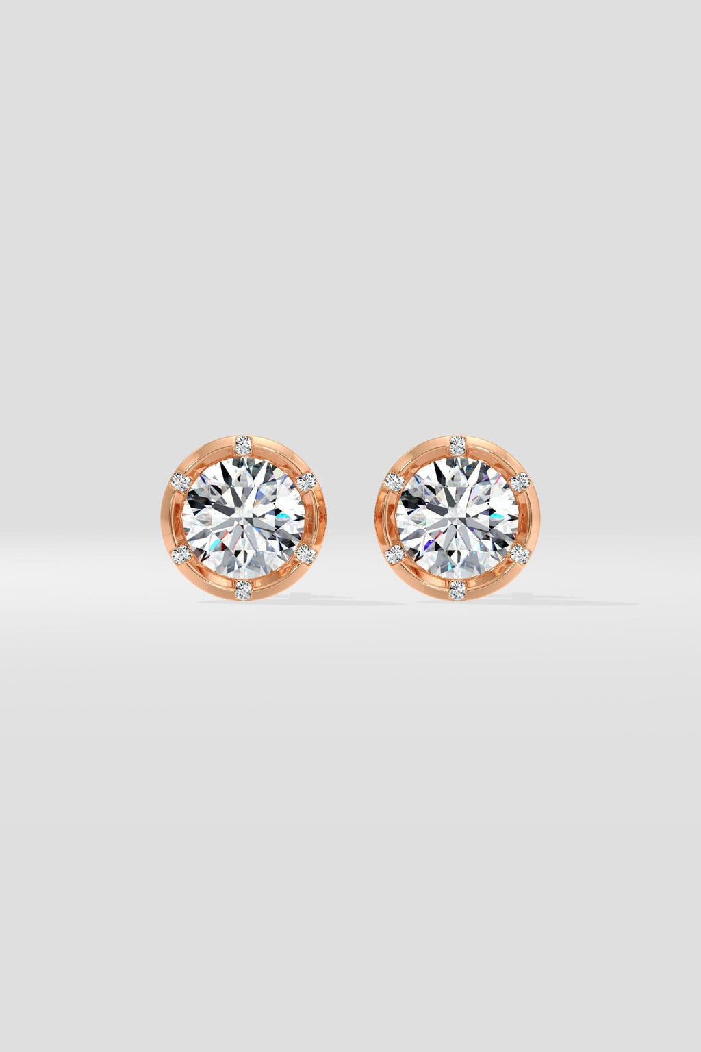 2 ct Spaced Solitaire Studs