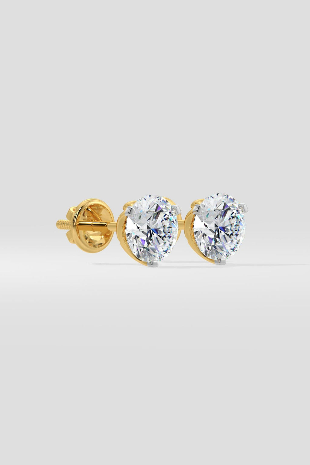 2 ct Solitaire Studs