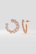 Bubble Diamond Front Hoops