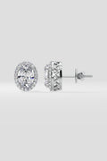 1.5 ct Oval Halo Studs