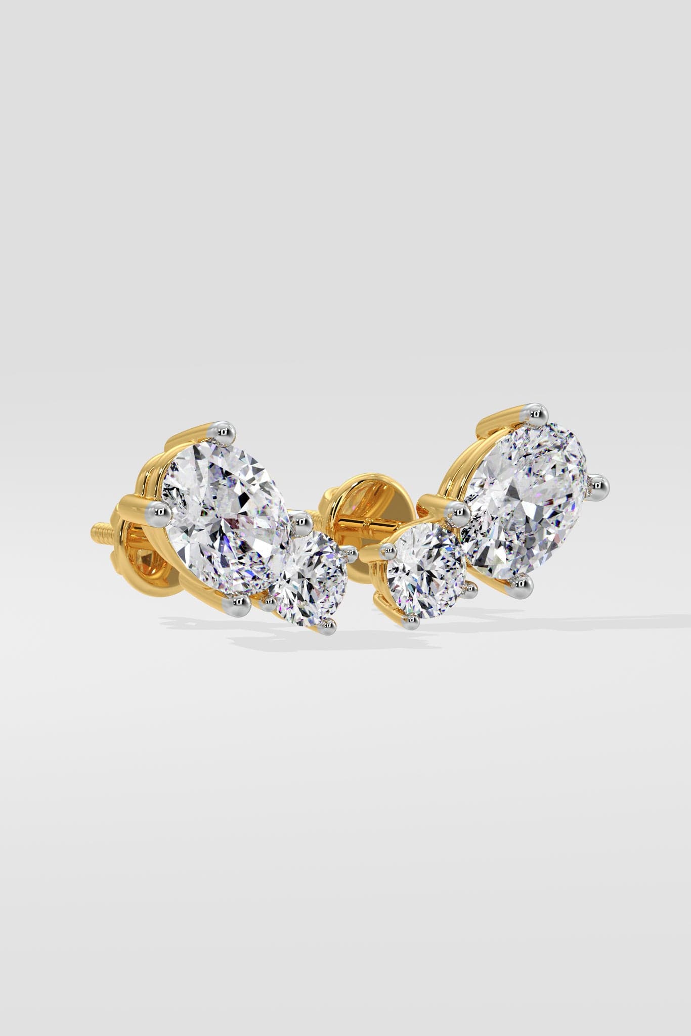Oval Duo Studs