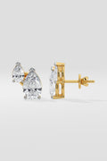 2 ct Pear Duo Studs