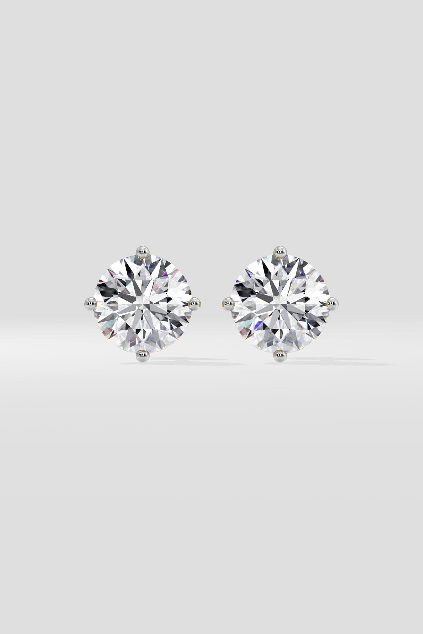 4 ct Conical Solitaire Studs