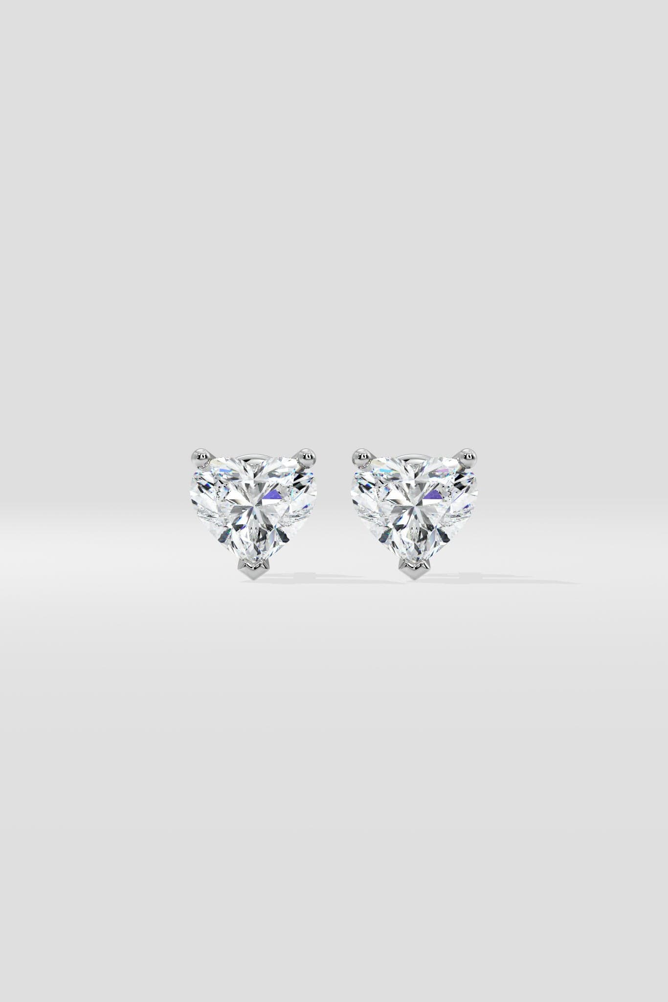 1.5 ct Classic Heart Studs