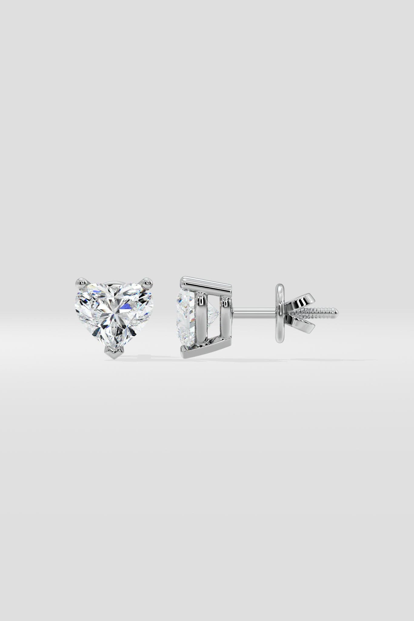 1.5 ct Classic Heart Studs