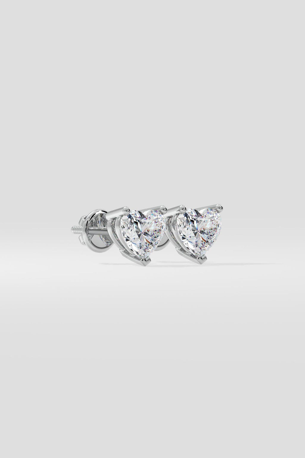 1.5 ct Classic Heart Studs
