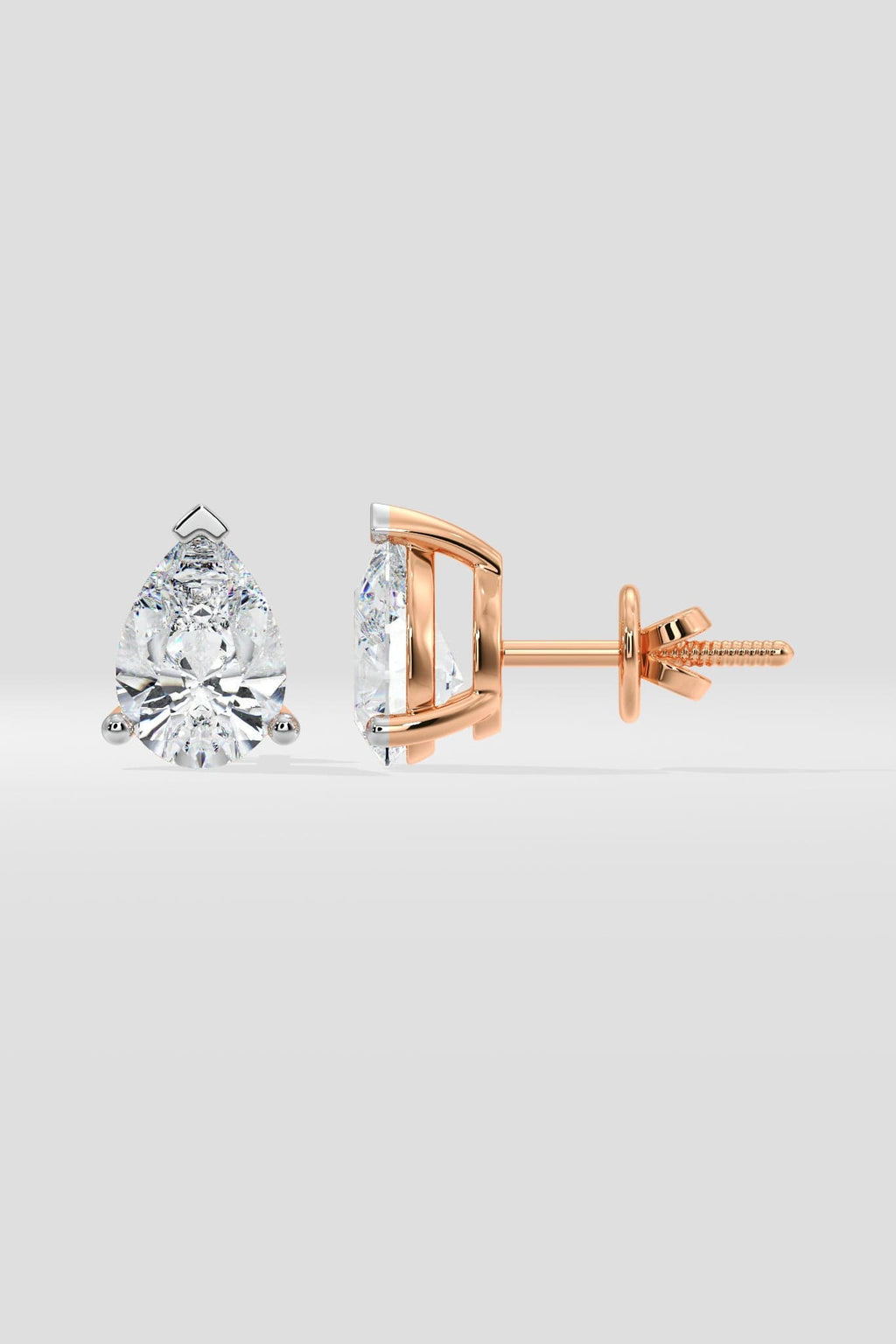 2 ct Pear Studs