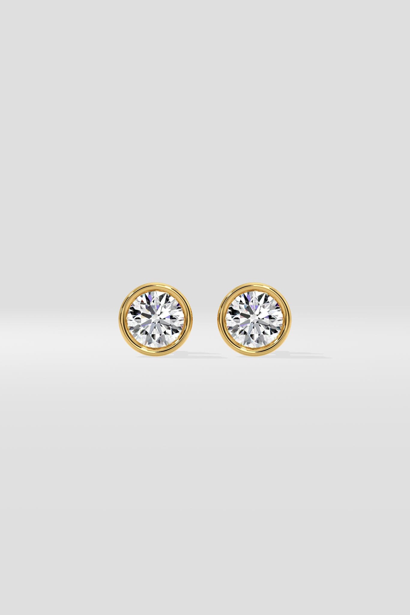 1 ct Bezel Studs