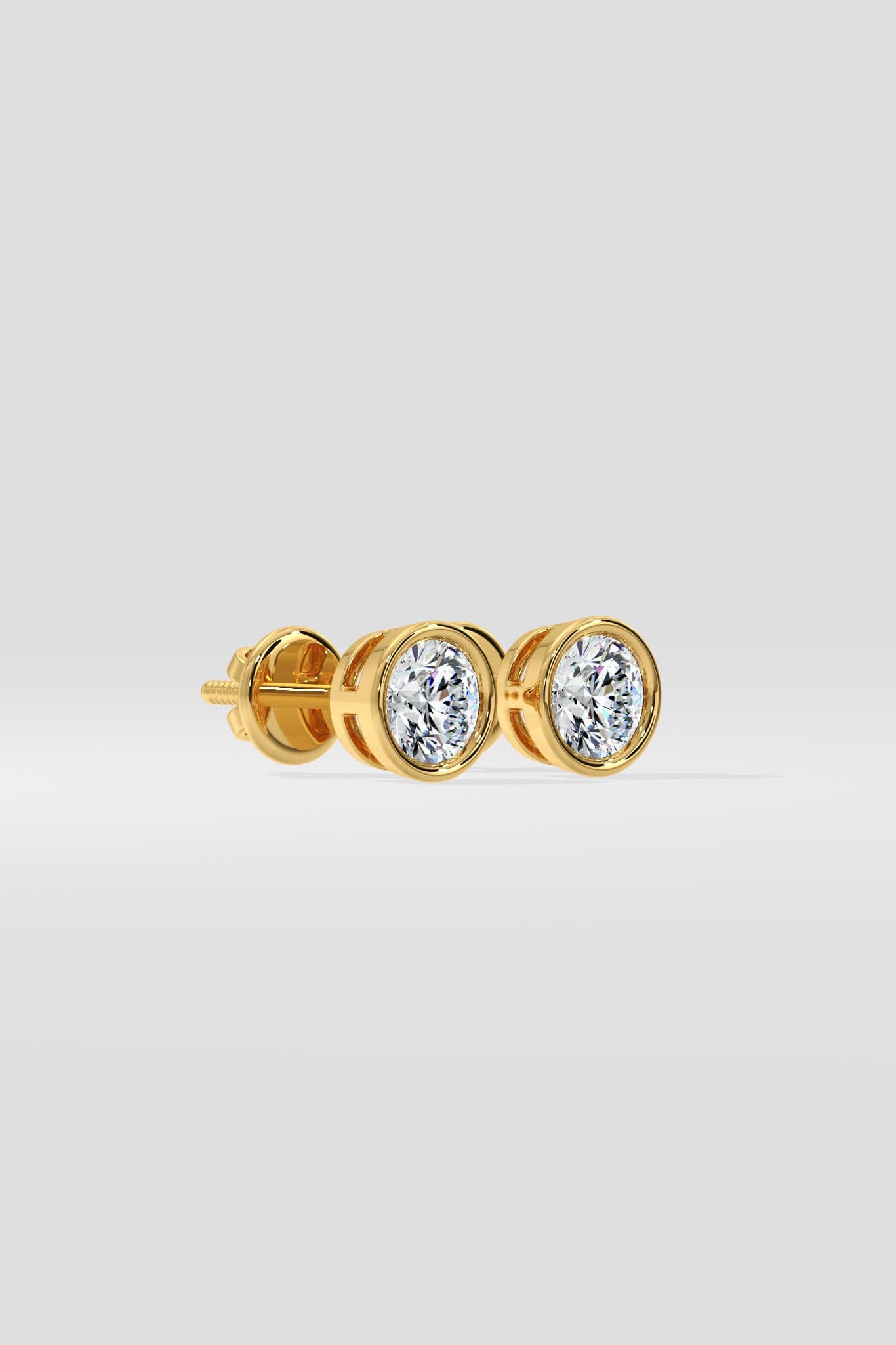 1 ct Bezel Studs