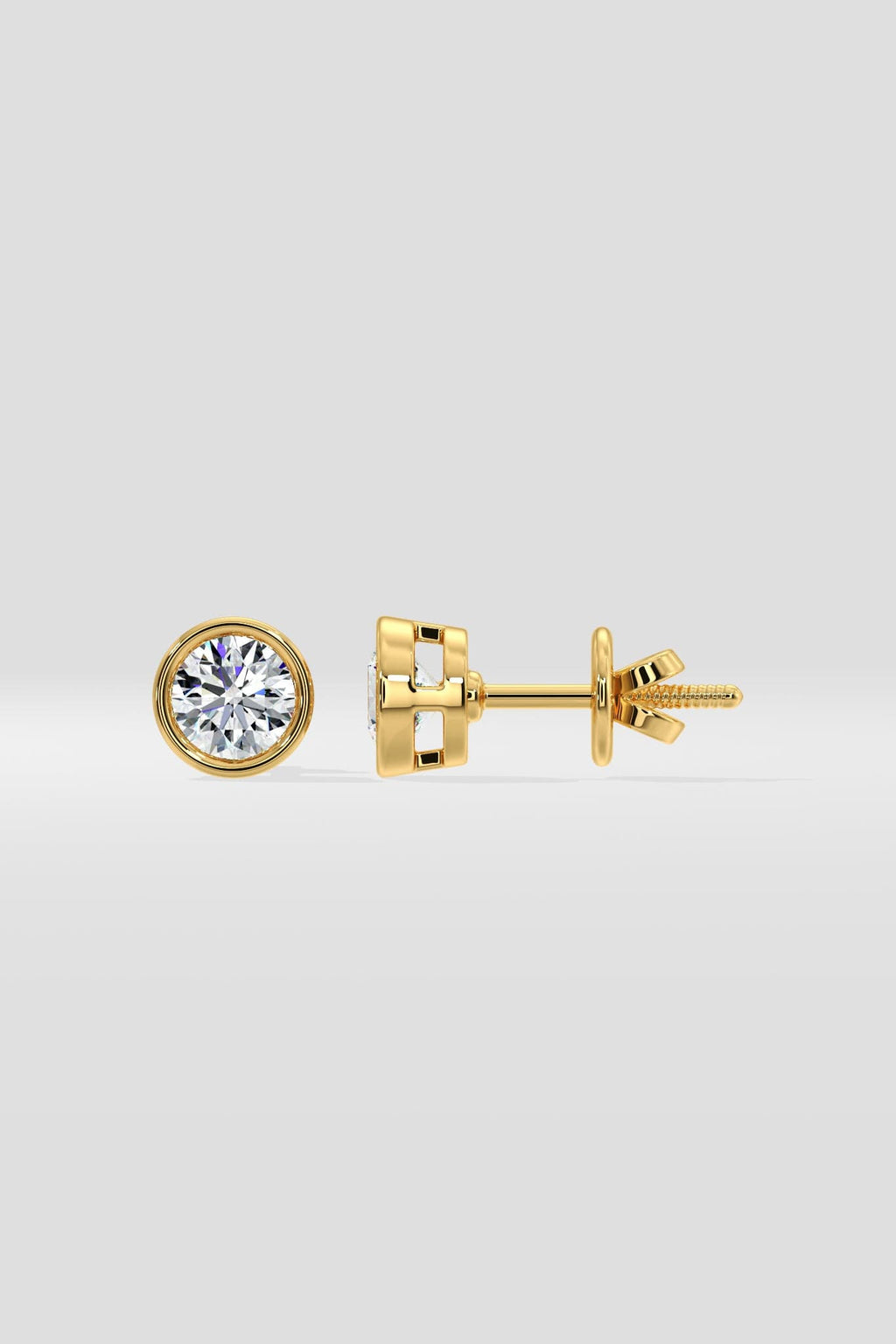 1 ct Bezel Studs