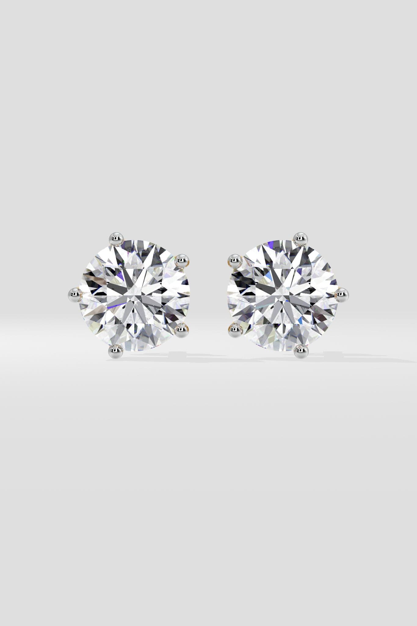 6 ct Lotus Solitaire Studs