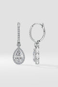 2 ct Pear Halo Drops