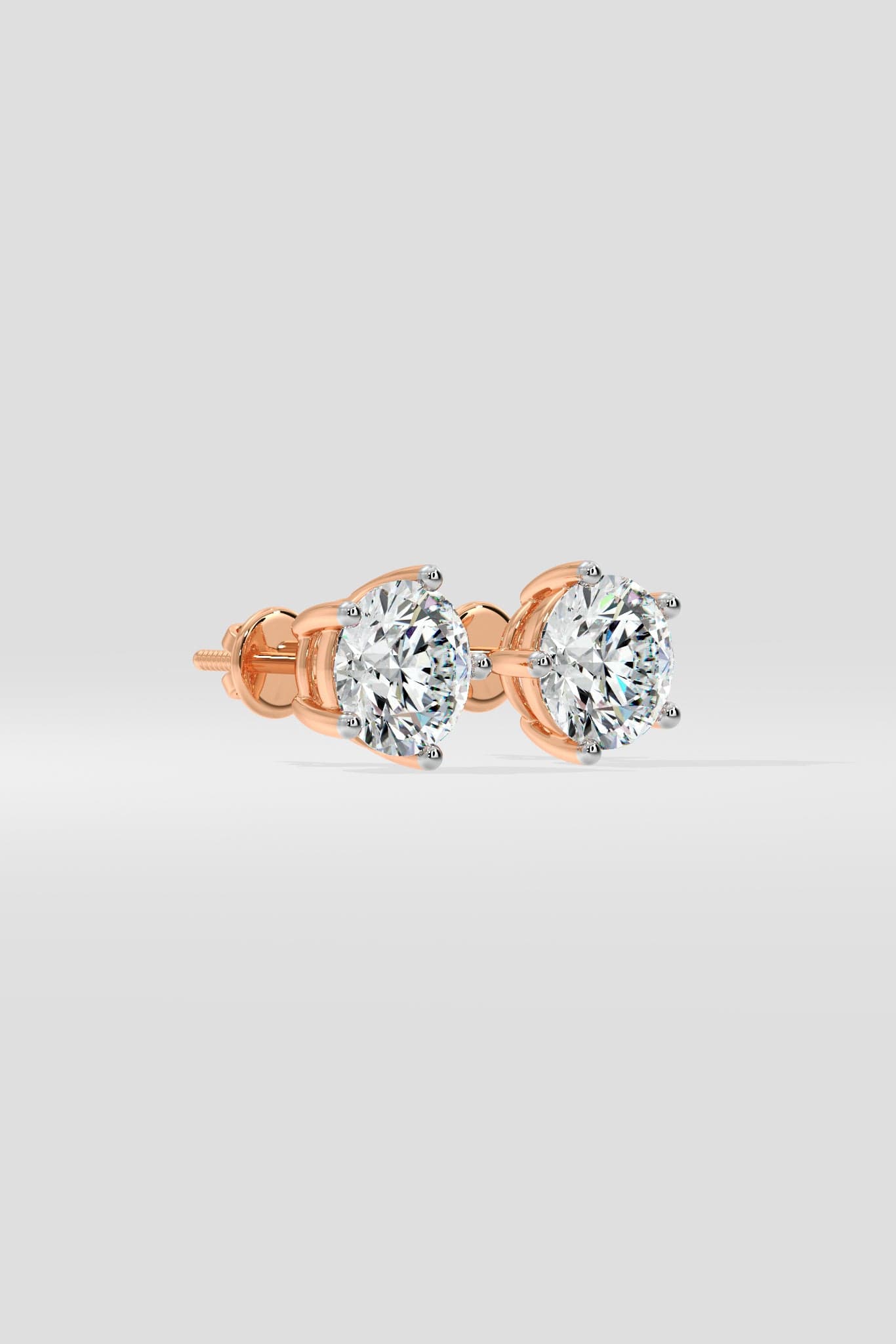2 ct Solitaire Studs