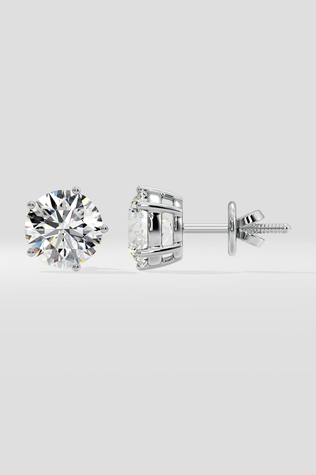 4 ct Solitaire Studs
