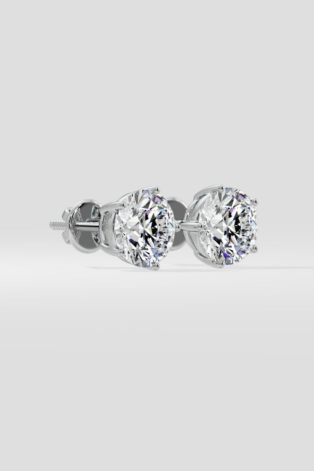 4 ct Solitaire Studs