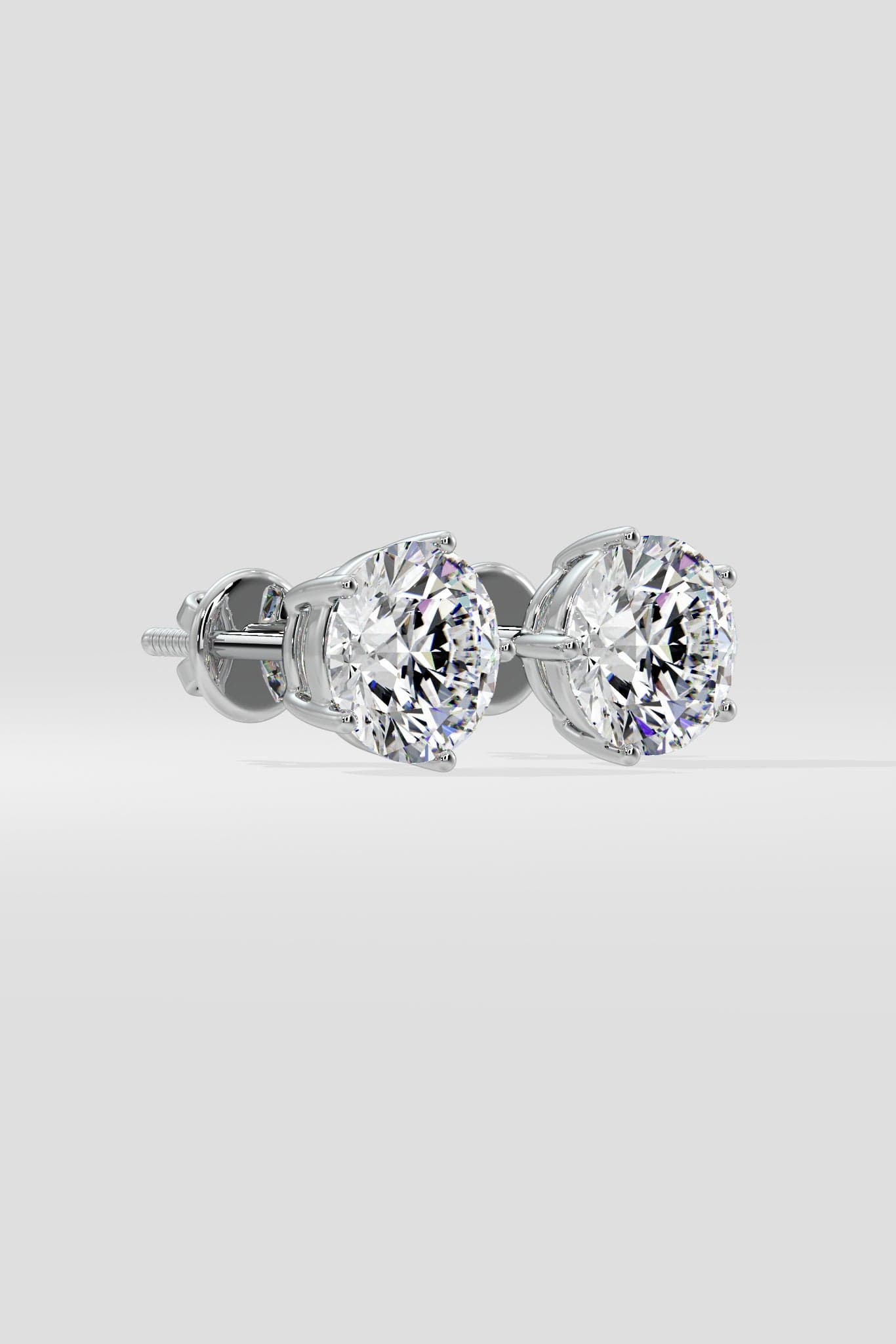 4 ct Solitaire Studs
