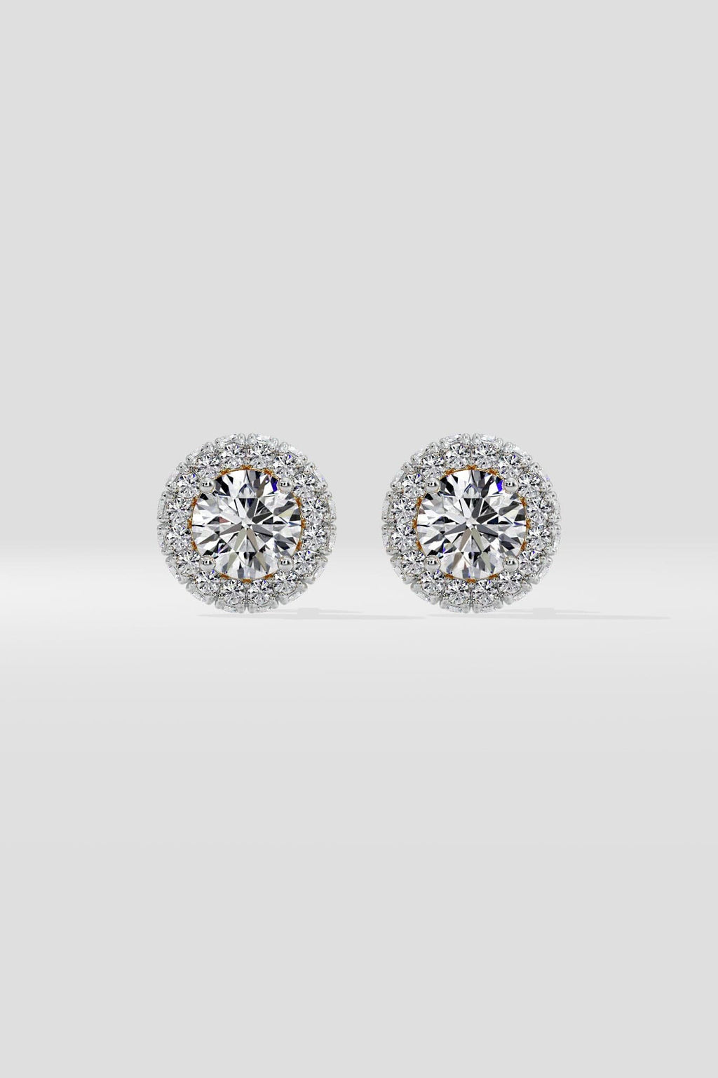 1 ct Floret Halo Earrings