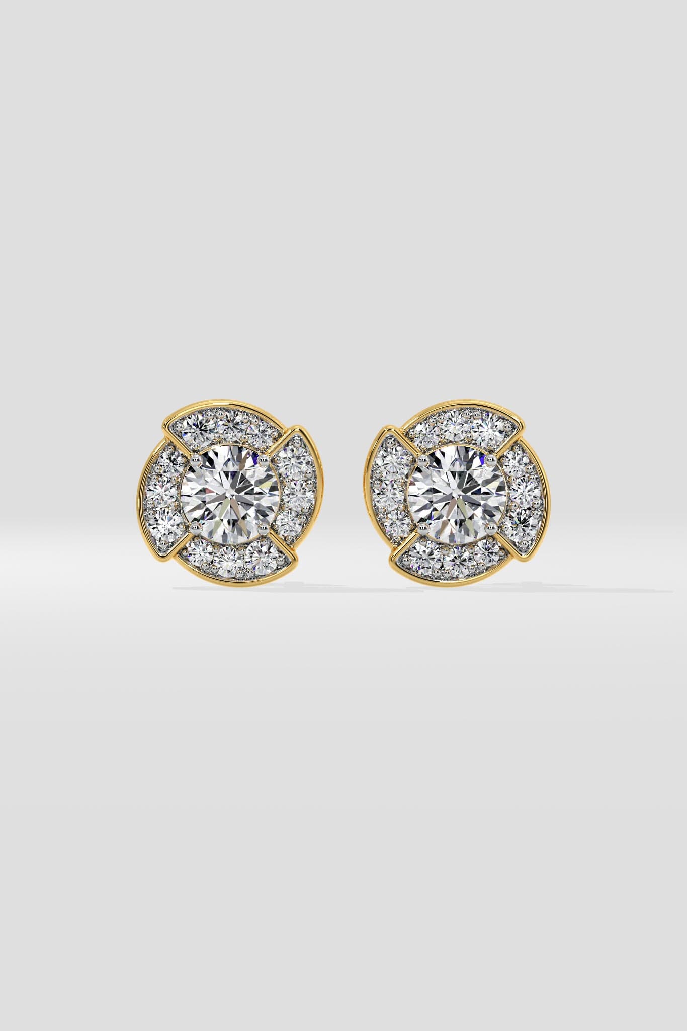 1 ct Breeze Halo Earrings