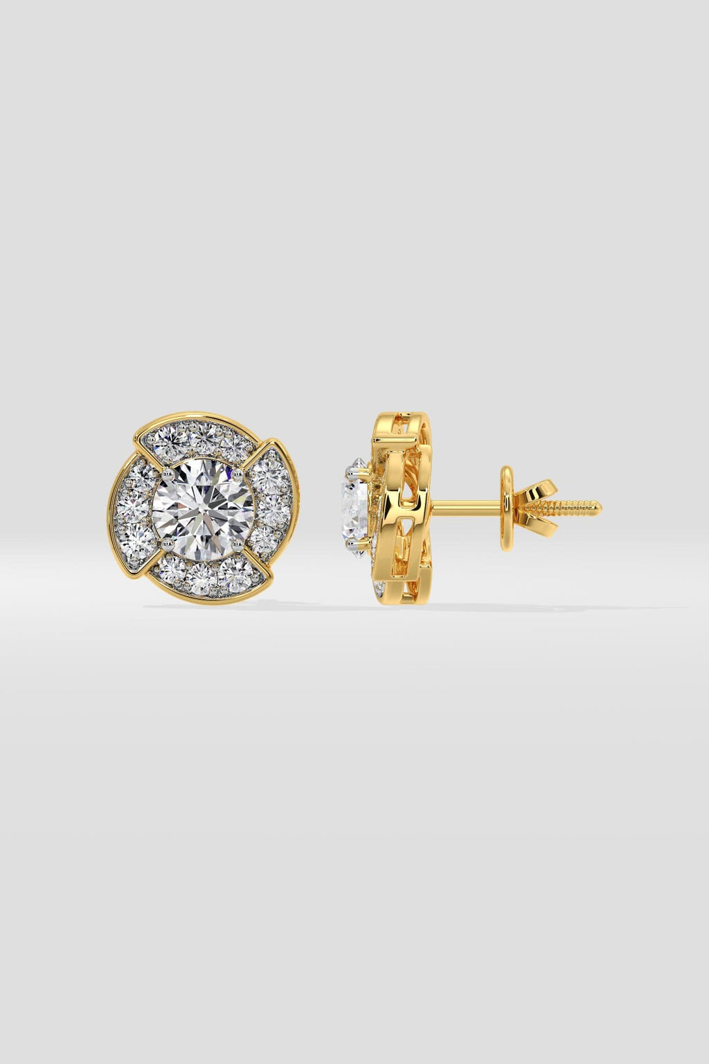 1 ct Breeze Halo Earrings
