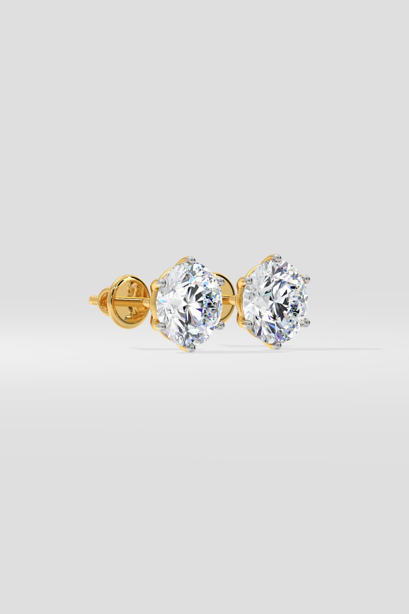 2 ct Solitaire Studs