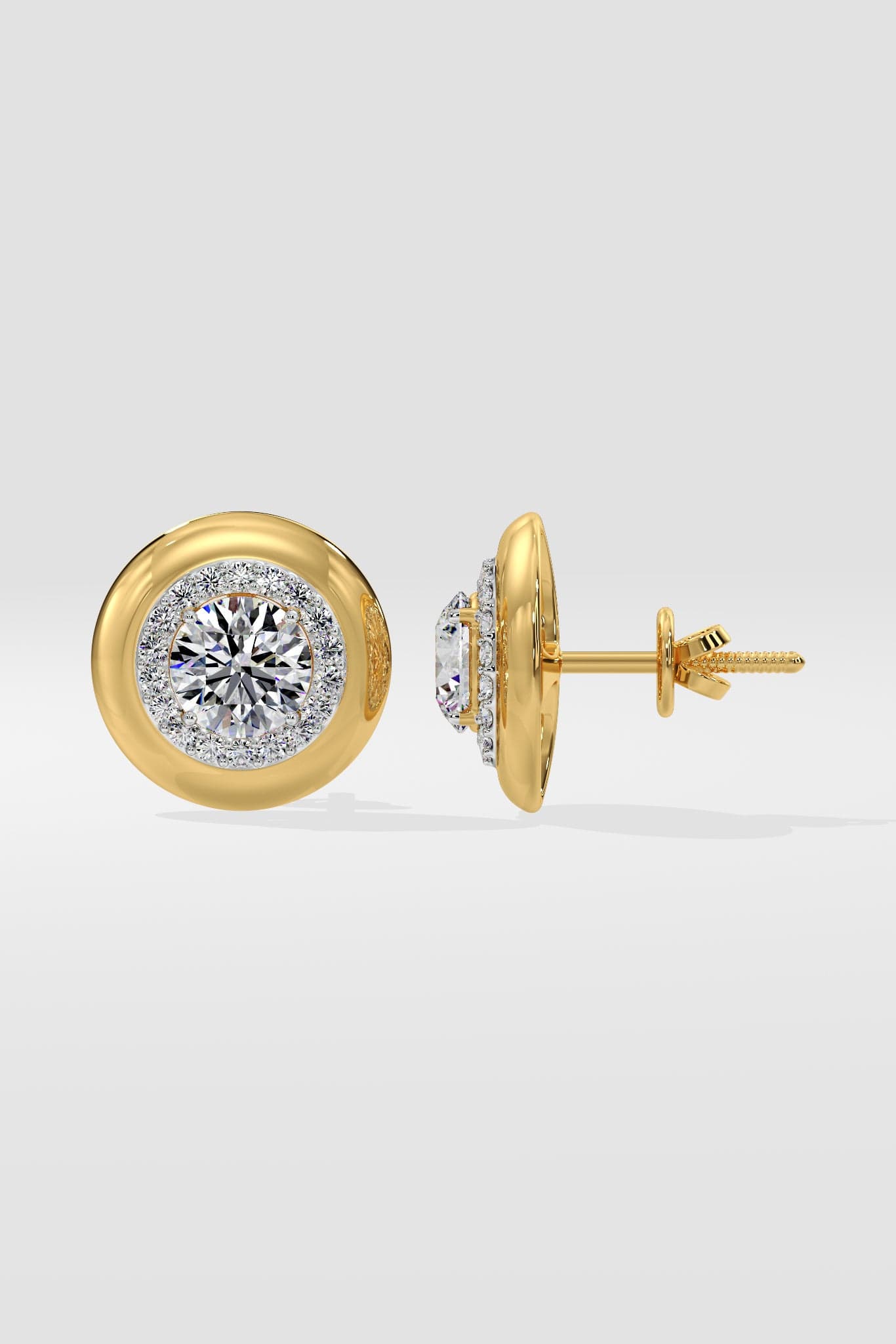 1 ct Gold Rim Studs