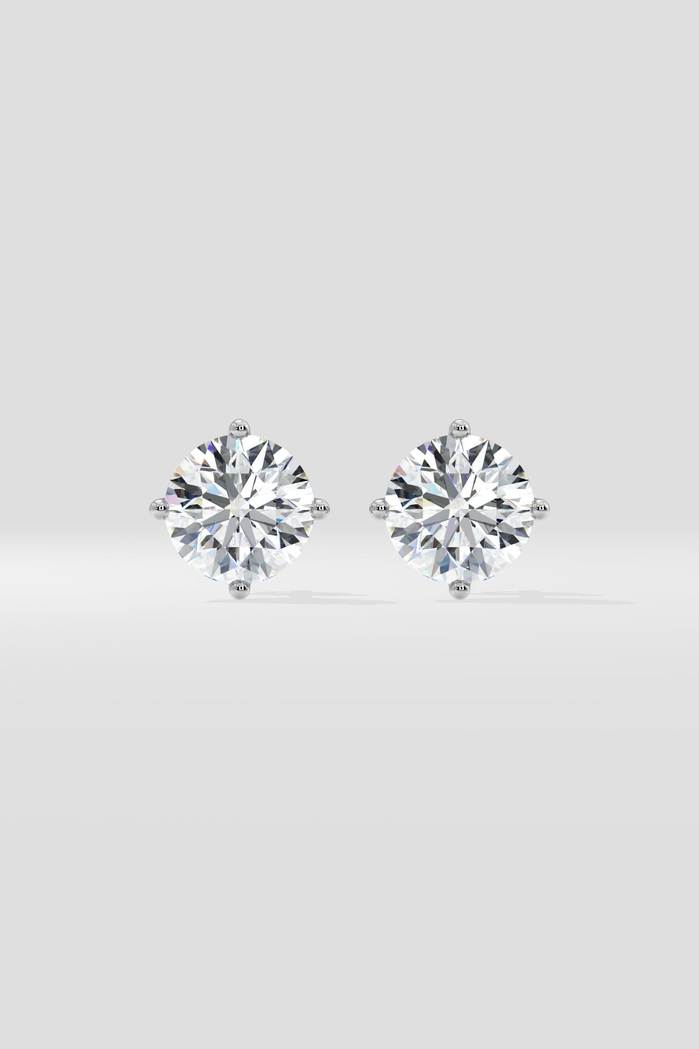 3 ct Conical Solitaire Studs