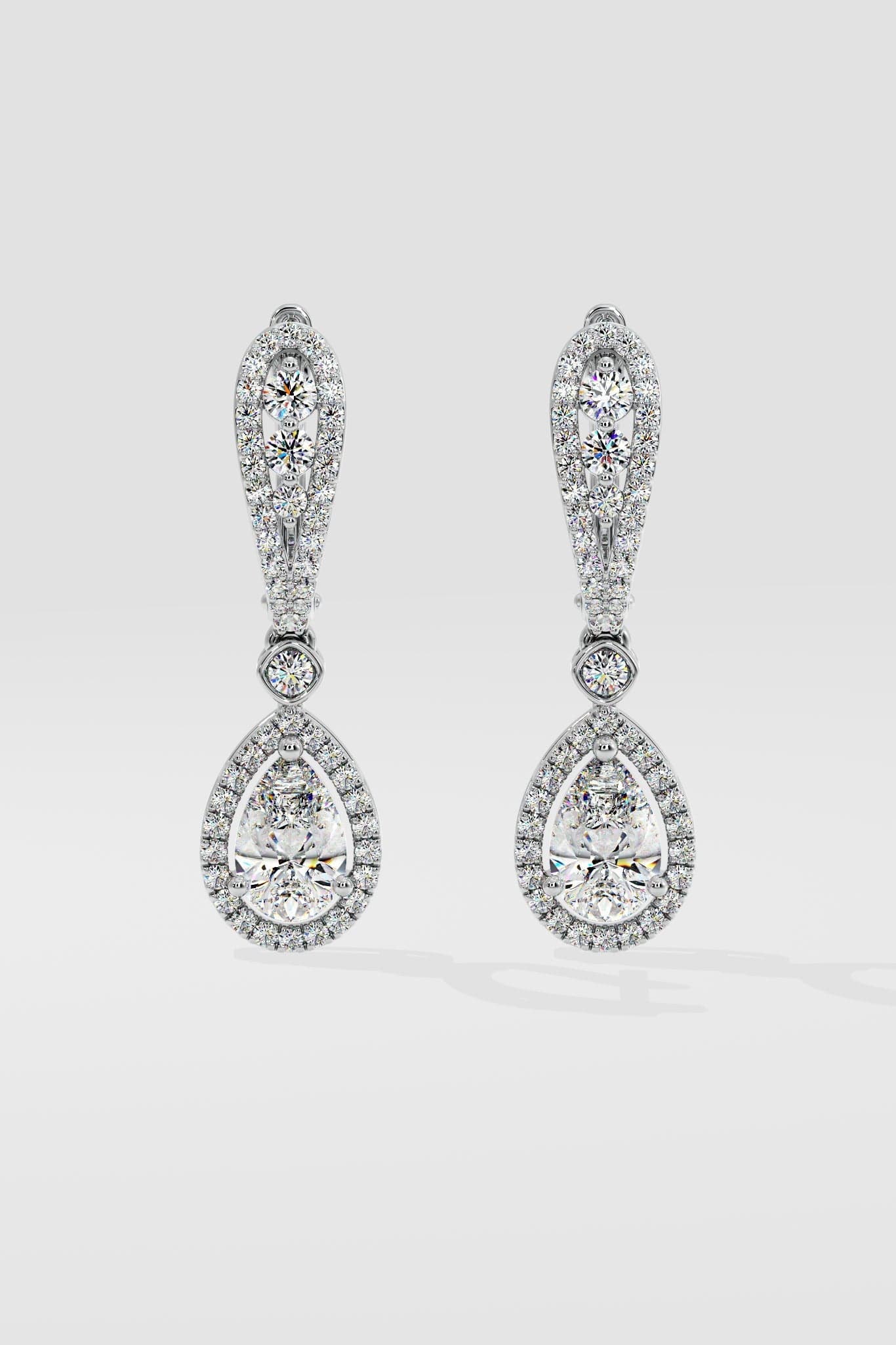 Minari Pear Halo Danglers