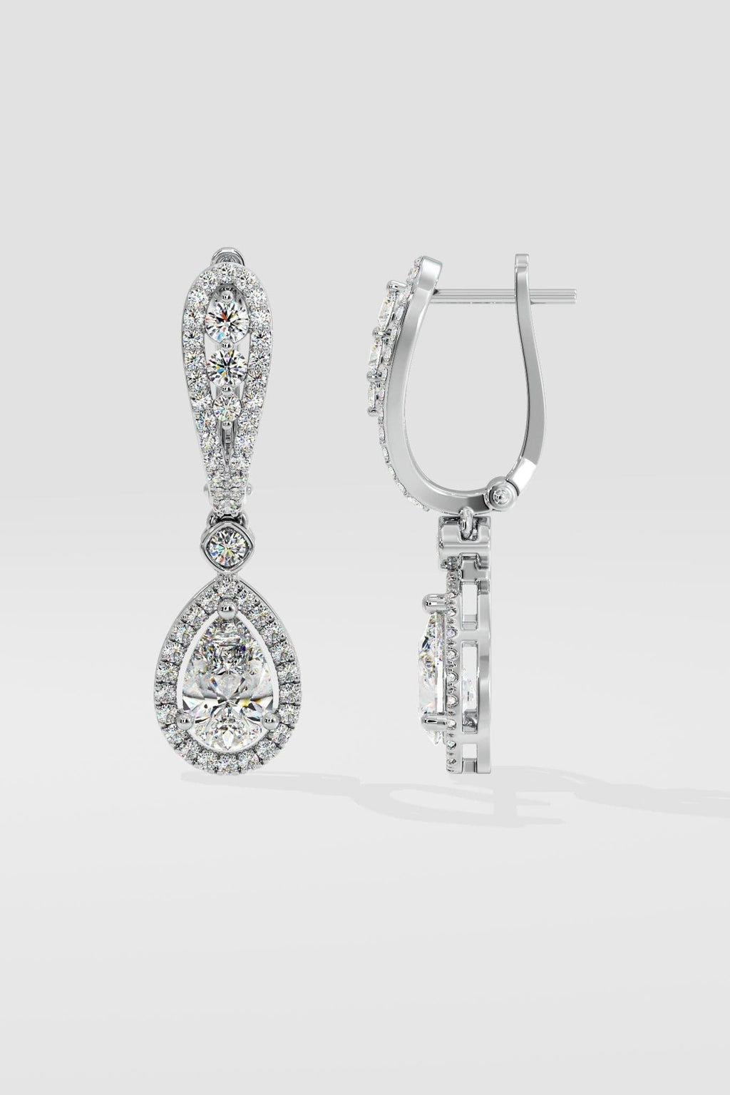 Minari Pear Halo Danglers