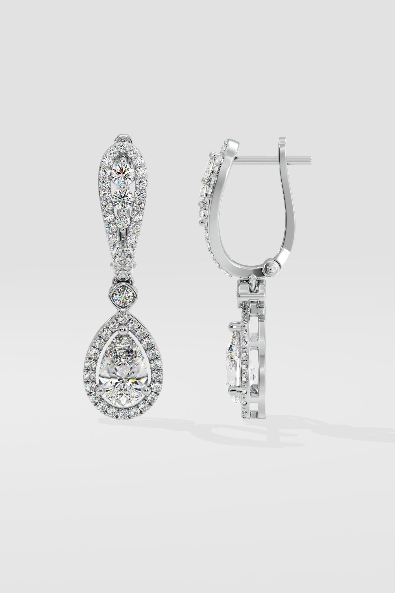 Minari Pear Halo Danglers