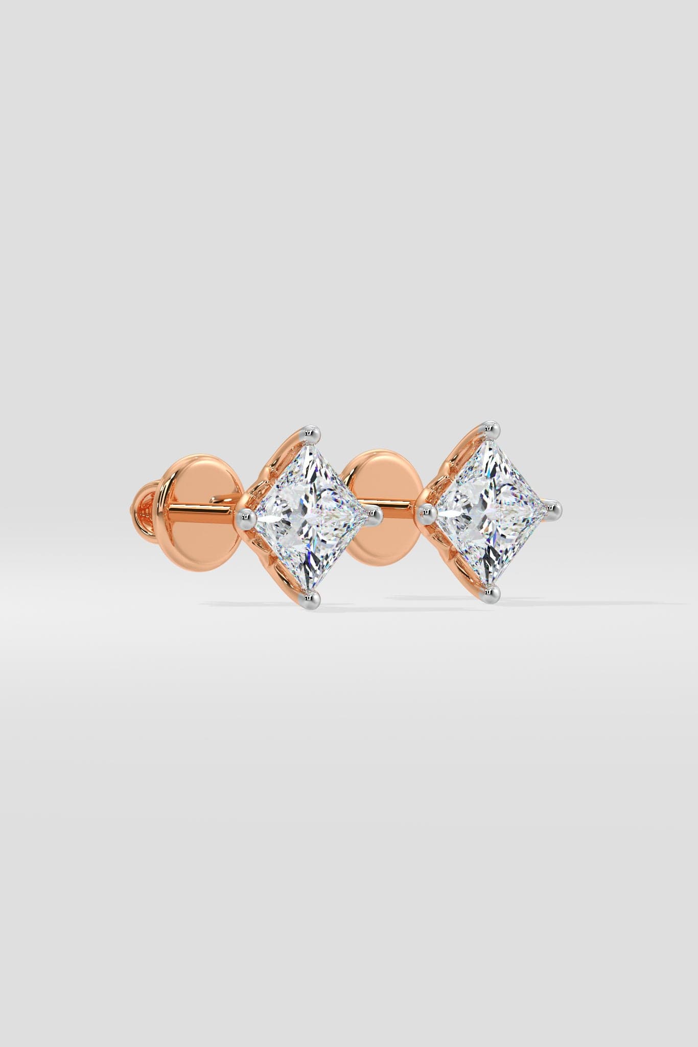 1.5 ct Princess Studs