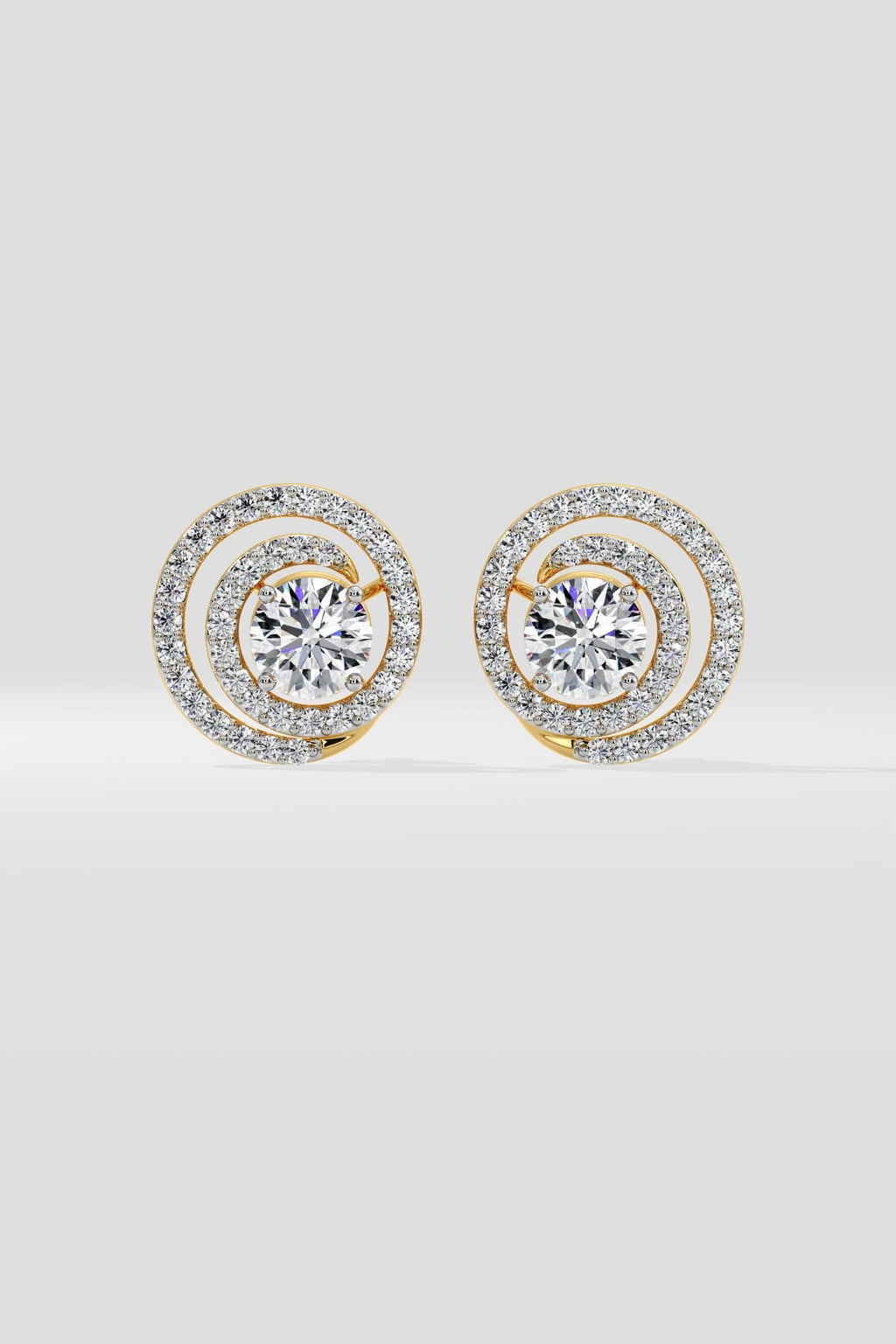 1 ct Loop Halo Earrings