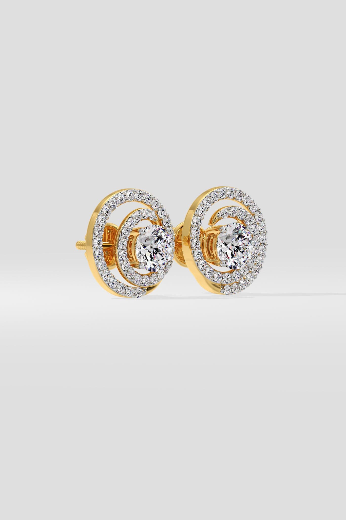 1 ct Loop Halo Earrings