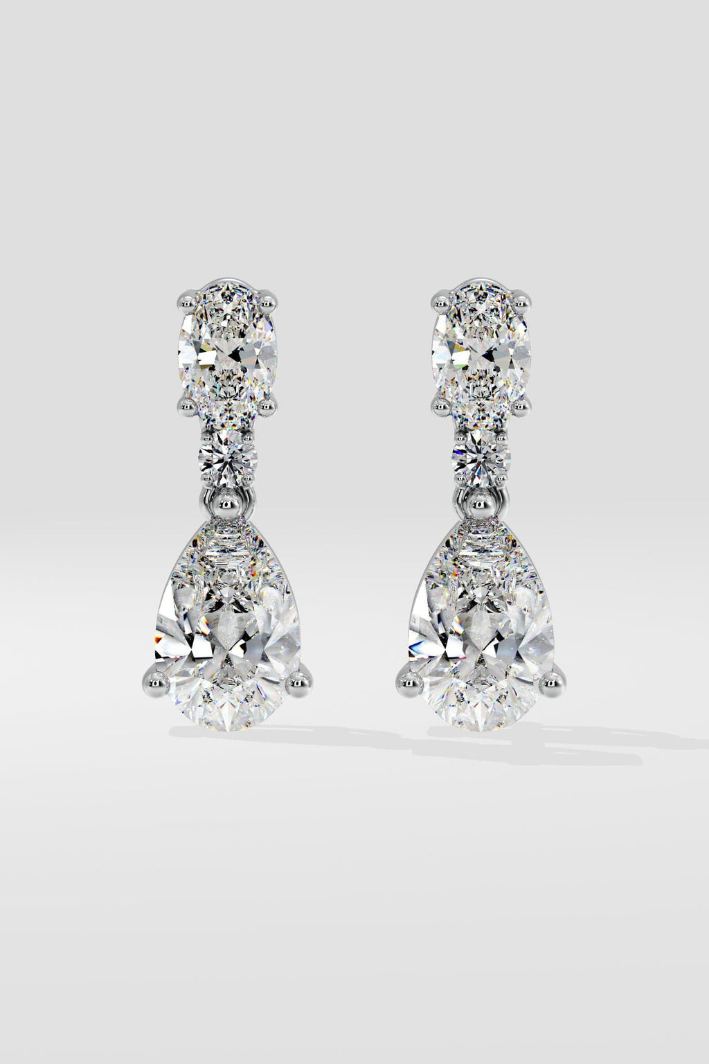 2 ct Pear Solitaire Drop Earrings