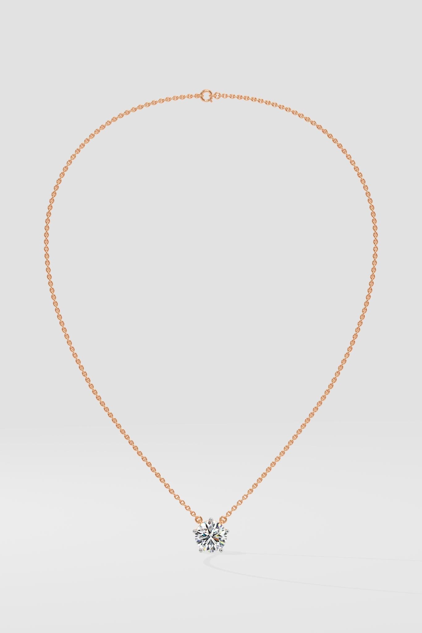 3 ct Solitaire Necklace