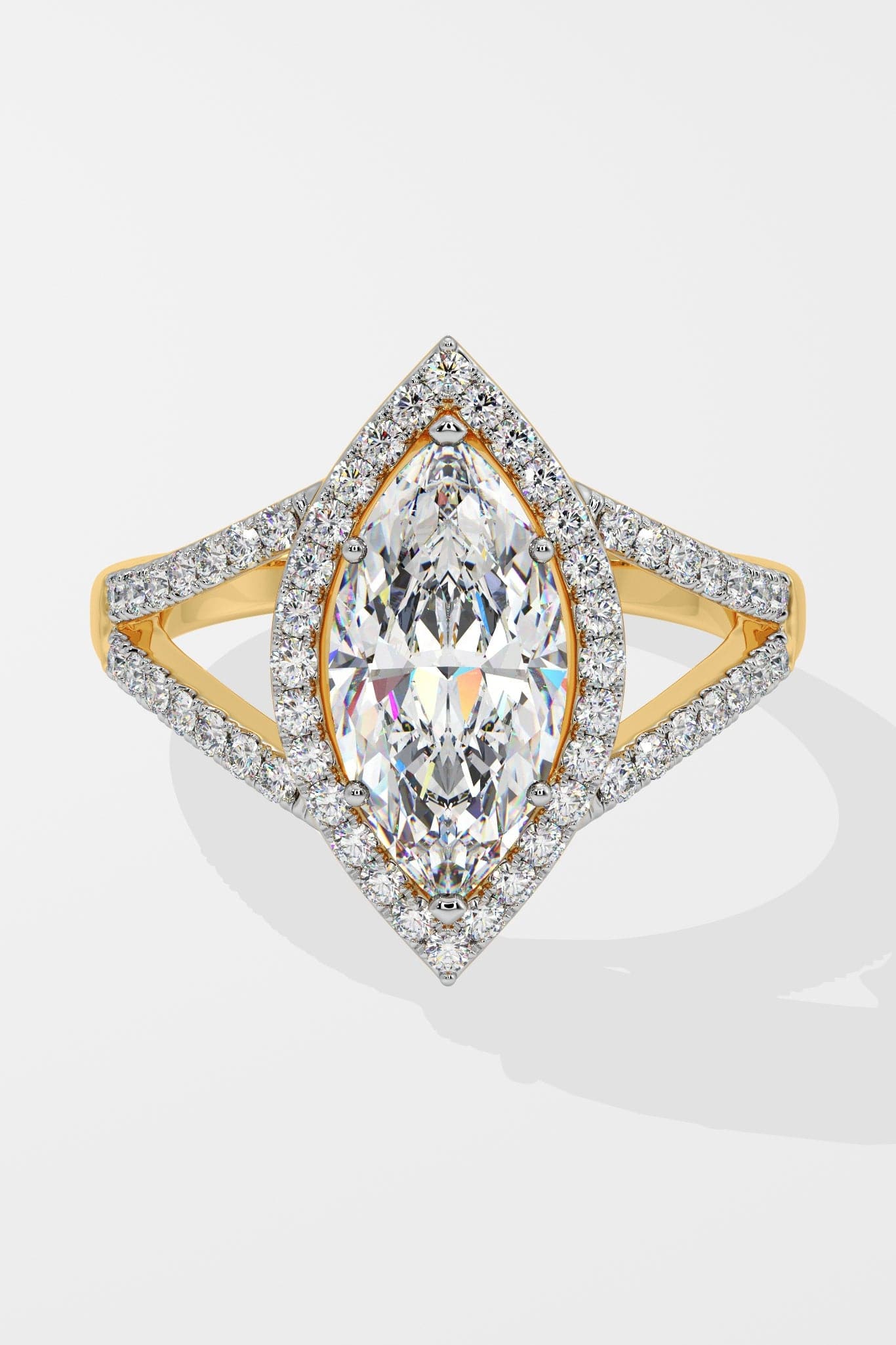 2 ct Marquise Halo Ring