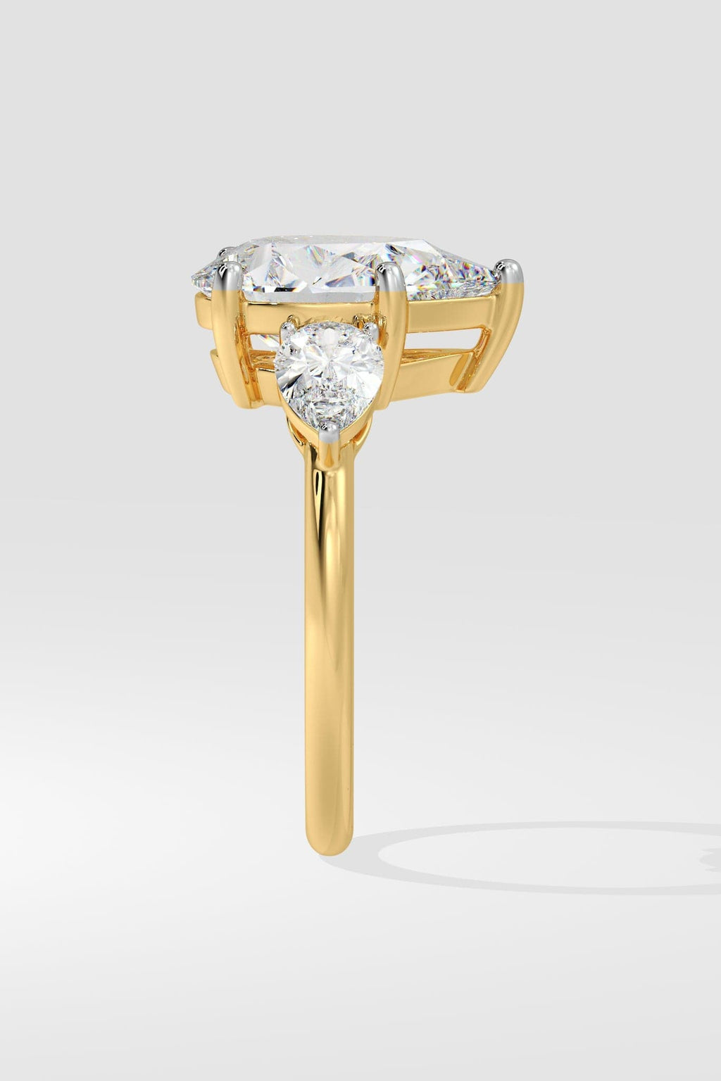 3 ct Pear Three Stone Ring