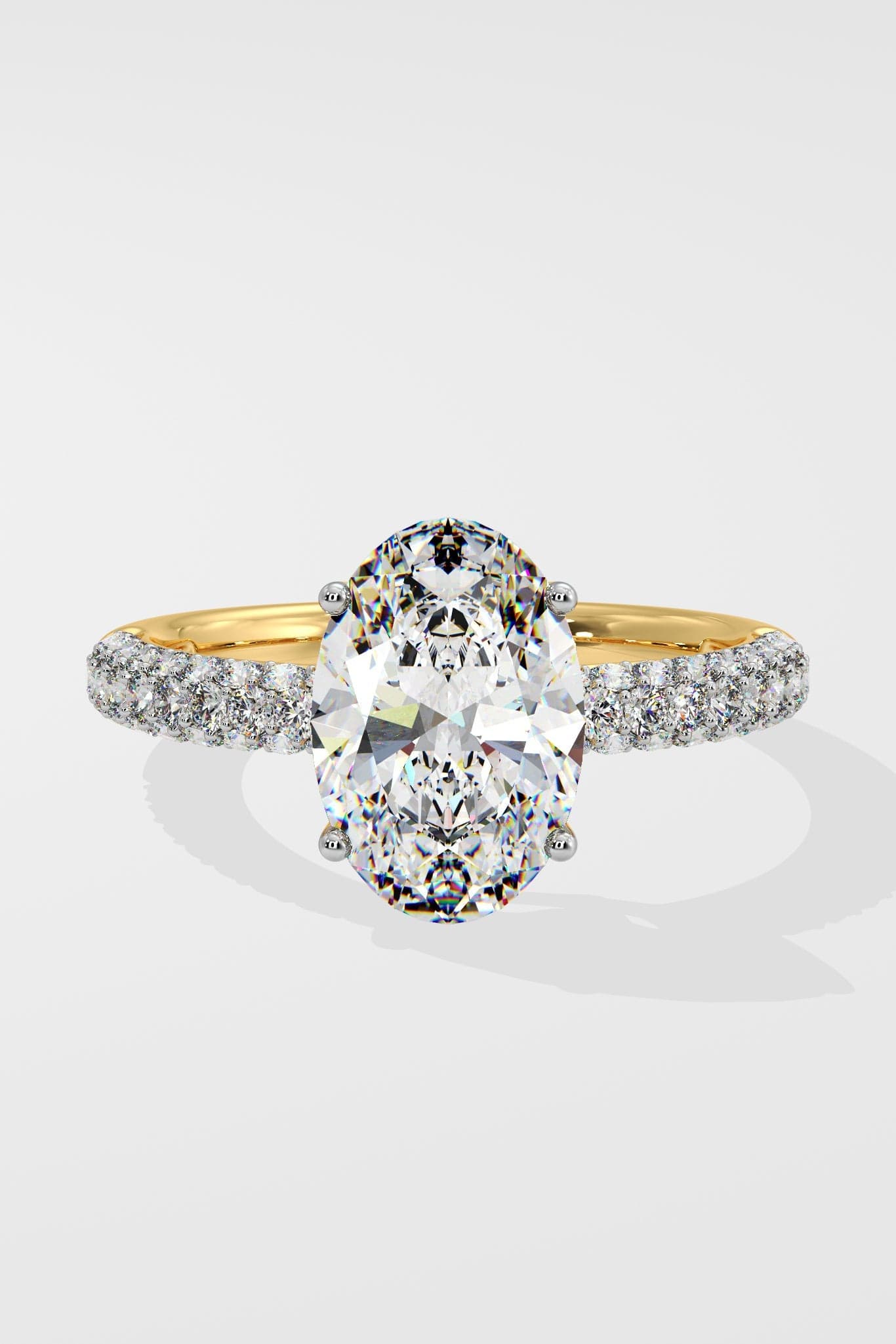 1.5 ct Oval Dome Pave Ring