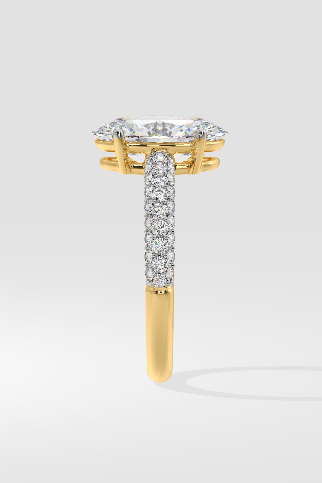 1.5 ct Oval Dome Pave Ring