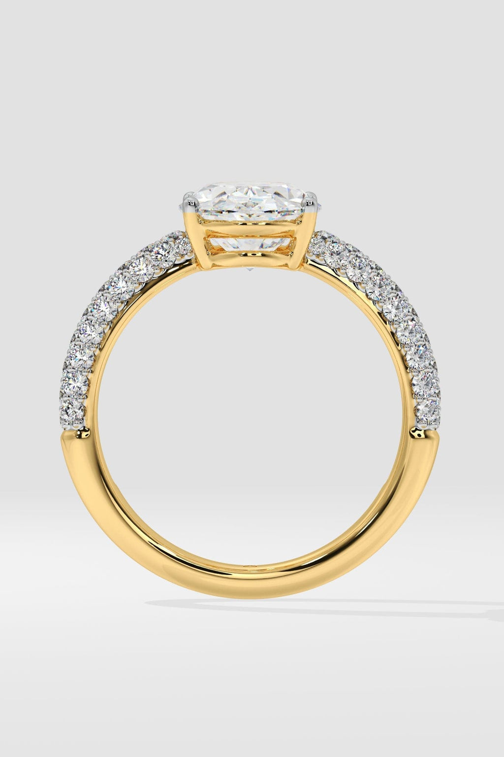 1.5 ct Oval Dome Pave Ring