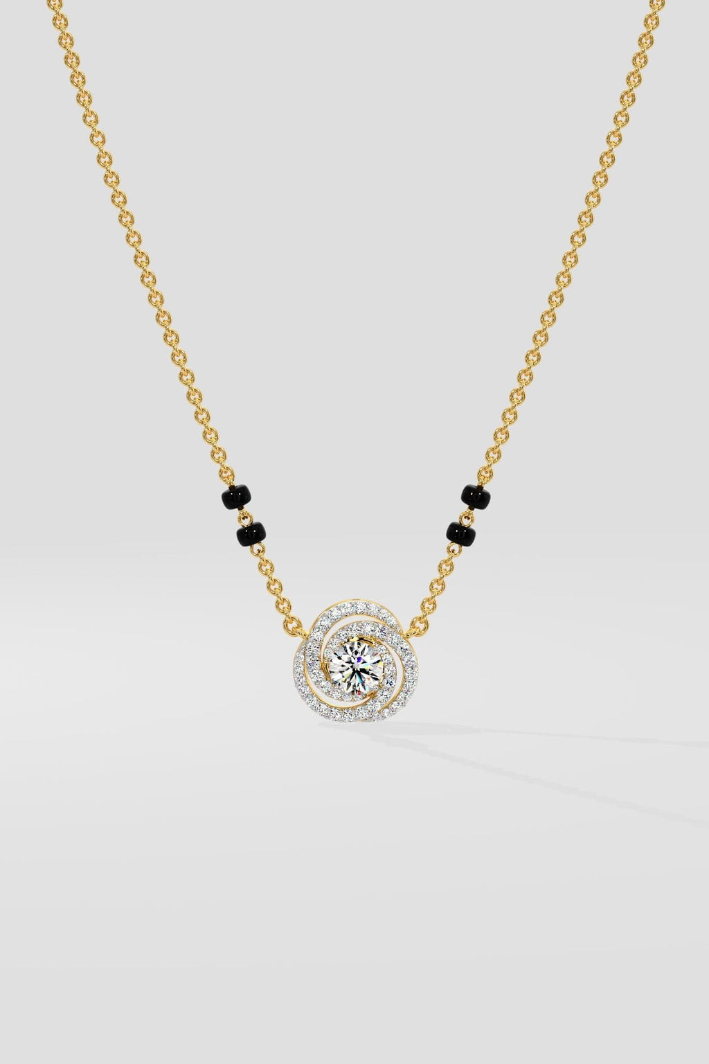 Swirl Solitaire Mangalsutra