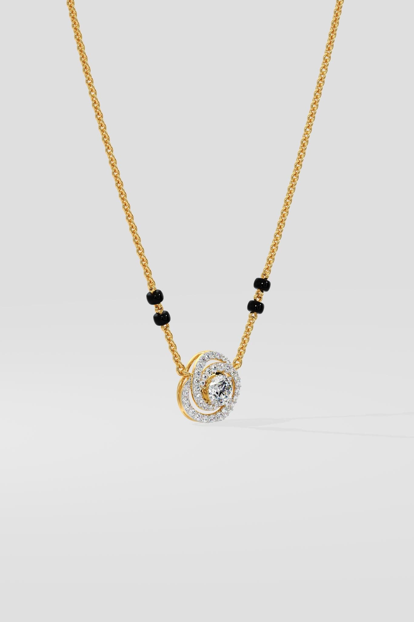 Swirl Solitaire Mangalsutra