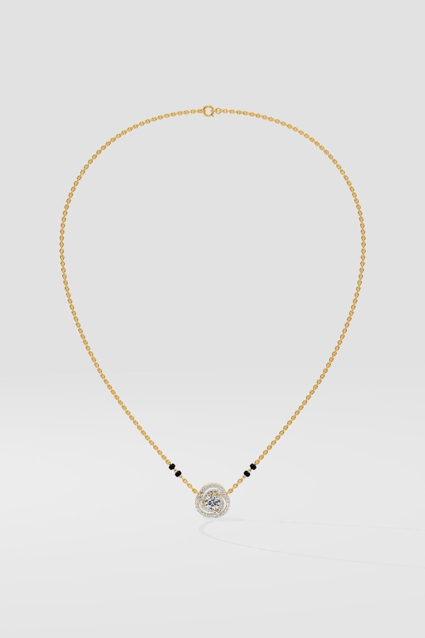 Swirl Solitaire Mangalsutra
