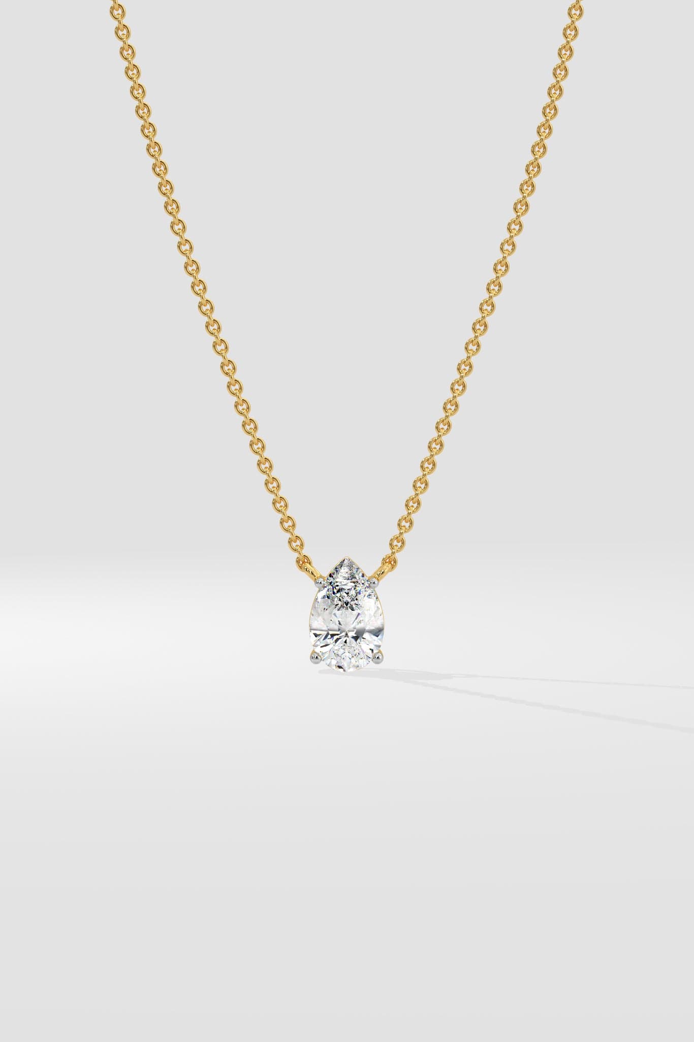 1 ct Pear Solitaire Necklace