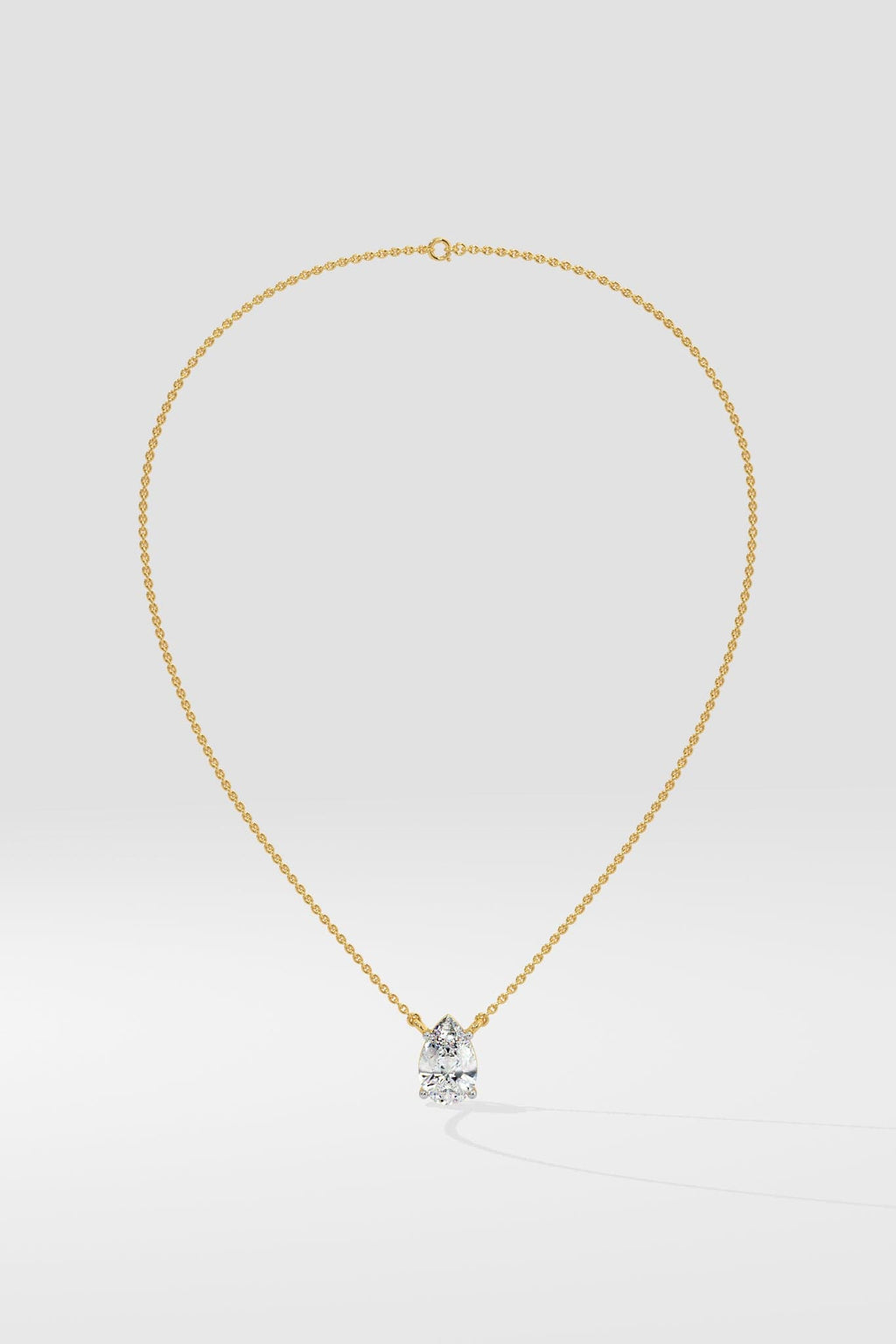1 ct Pear Solitaire Necklace