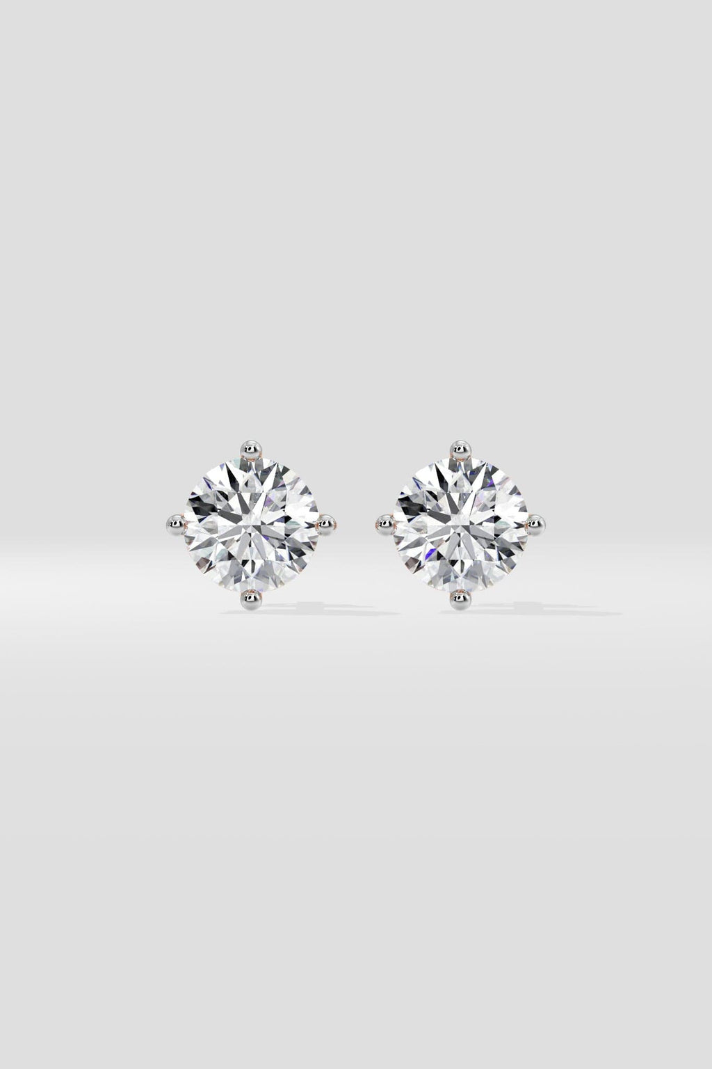 2 ct Invisible Halo Solitaire Studs