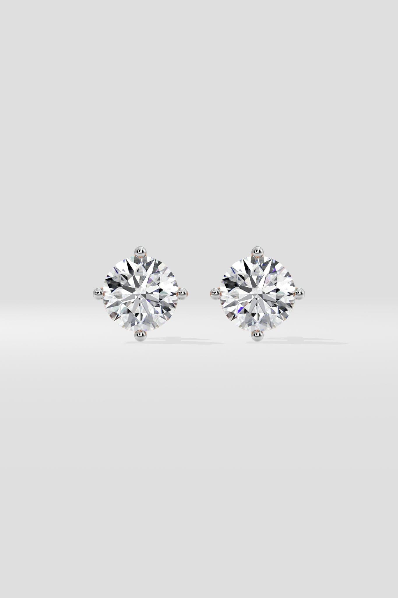 2 ct Invisible Halo Solitaire Studs
