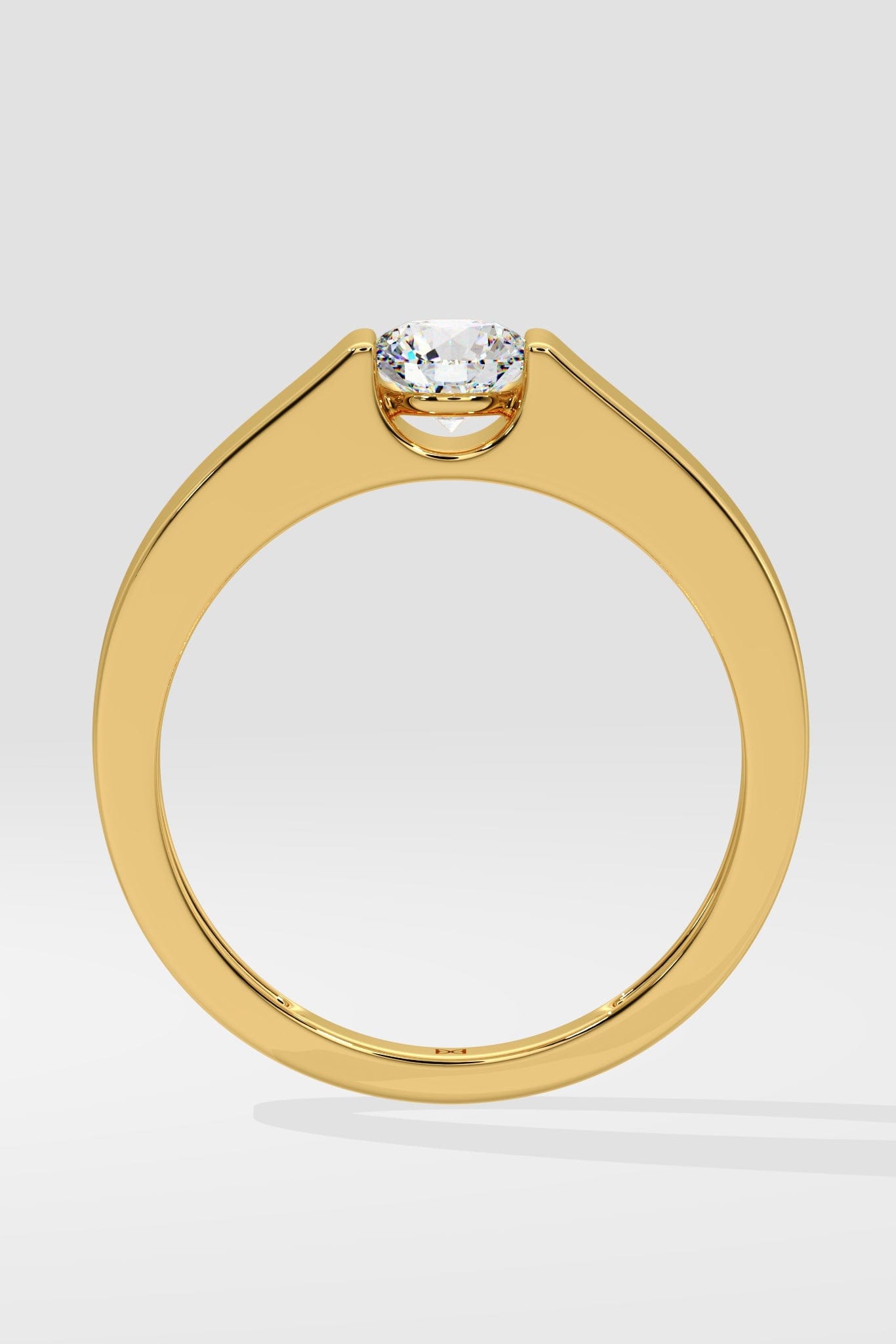 Bar Set Solitaire Ring